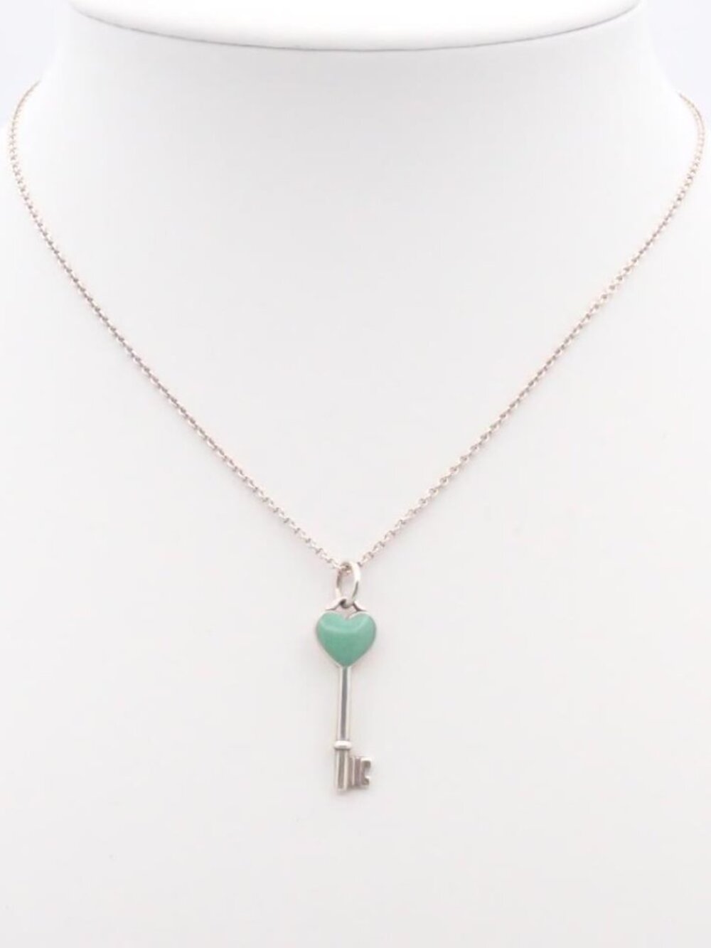 Tiffany & Co. Heart Key Necklace in Blue 925